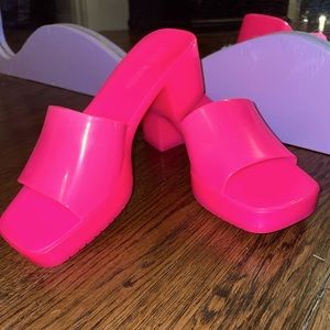 HOT PINK Steve Madden Platforms! Worn Only Once!